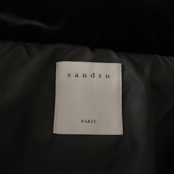 NWOT Sandro Padded Velvet Down Jacket - Picture 3 of 13